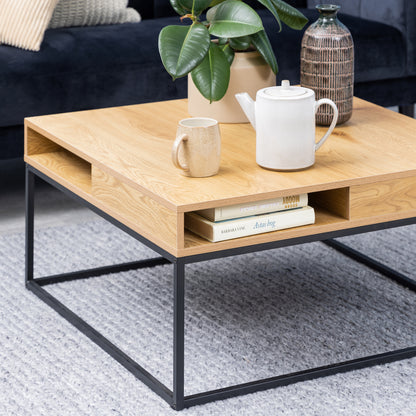 Willford Coffee Table in Oak & Black