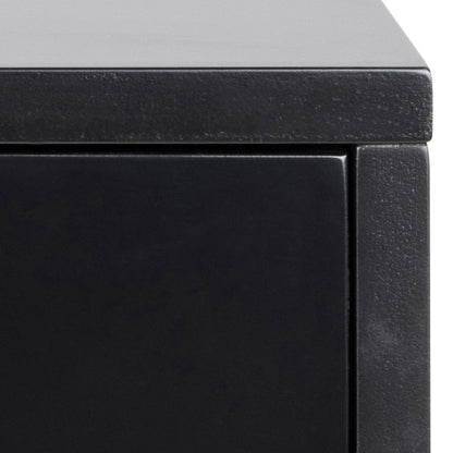 Cholet Square Bedside Table with 1 Drawer in Black