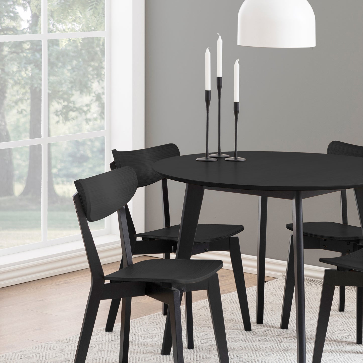 Roxby Dining Chairs in Black Set of 2