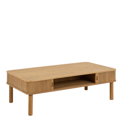 Langley  Coffee Table Sliding Door in Oak