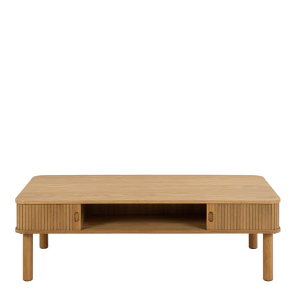 Langley  Coffee Table Sliding Door in Oak