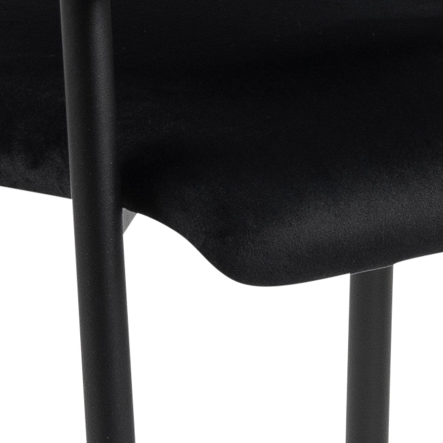 Lima Dining Chair with Armrest in Black Set of 2