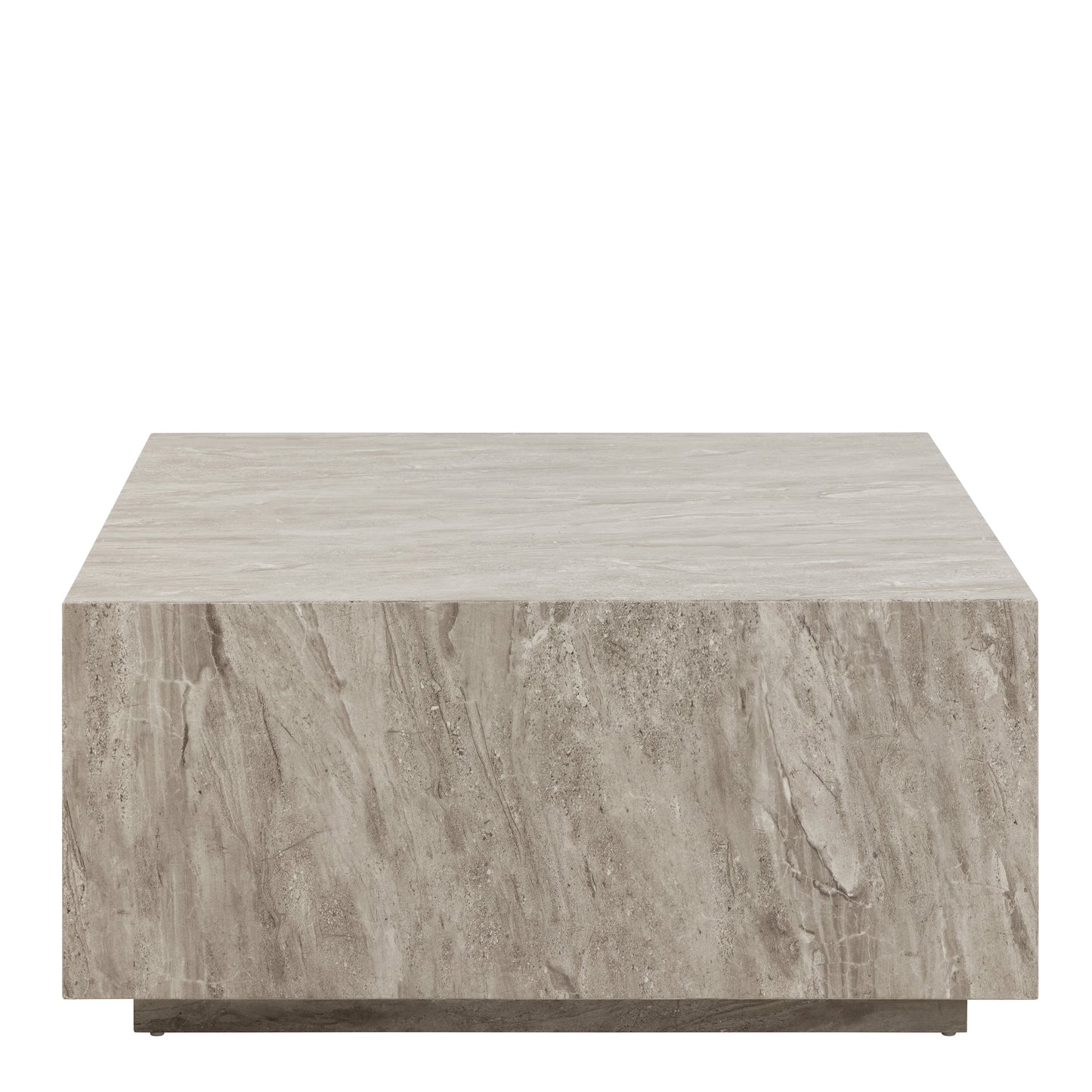 Dice Square Coffee Table in Grey Marble 90x90x42cm