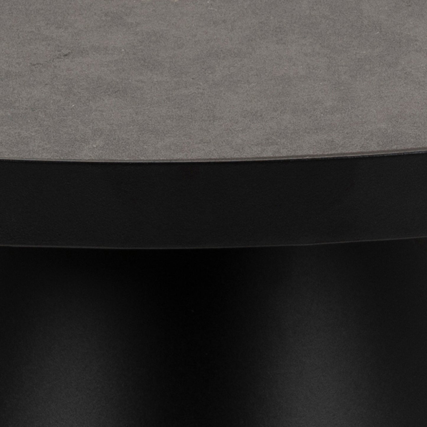 Soli Round Ceramic Coffee Table in Black 65.7x40cm