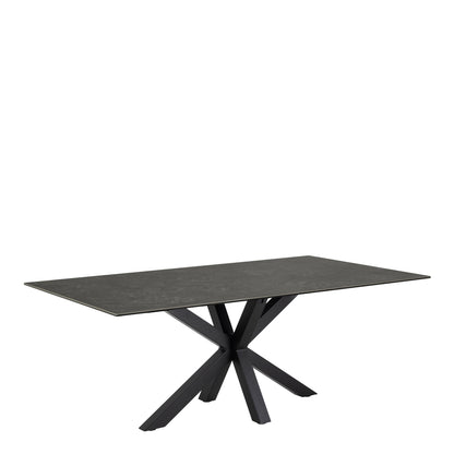 Heaven Dining Table with Ceramic Black Top