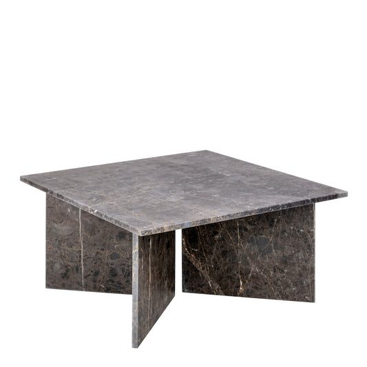 Vega Coffee Table with Marron Marble Top 90cm