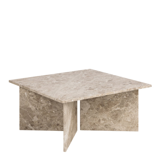 Vega Square Coffee Table in Brown Marble