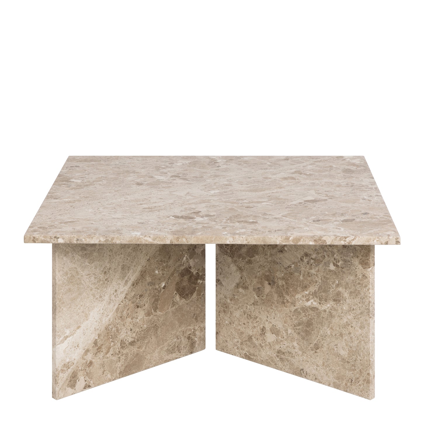 Vega Square Coffee Table in Brown Marble