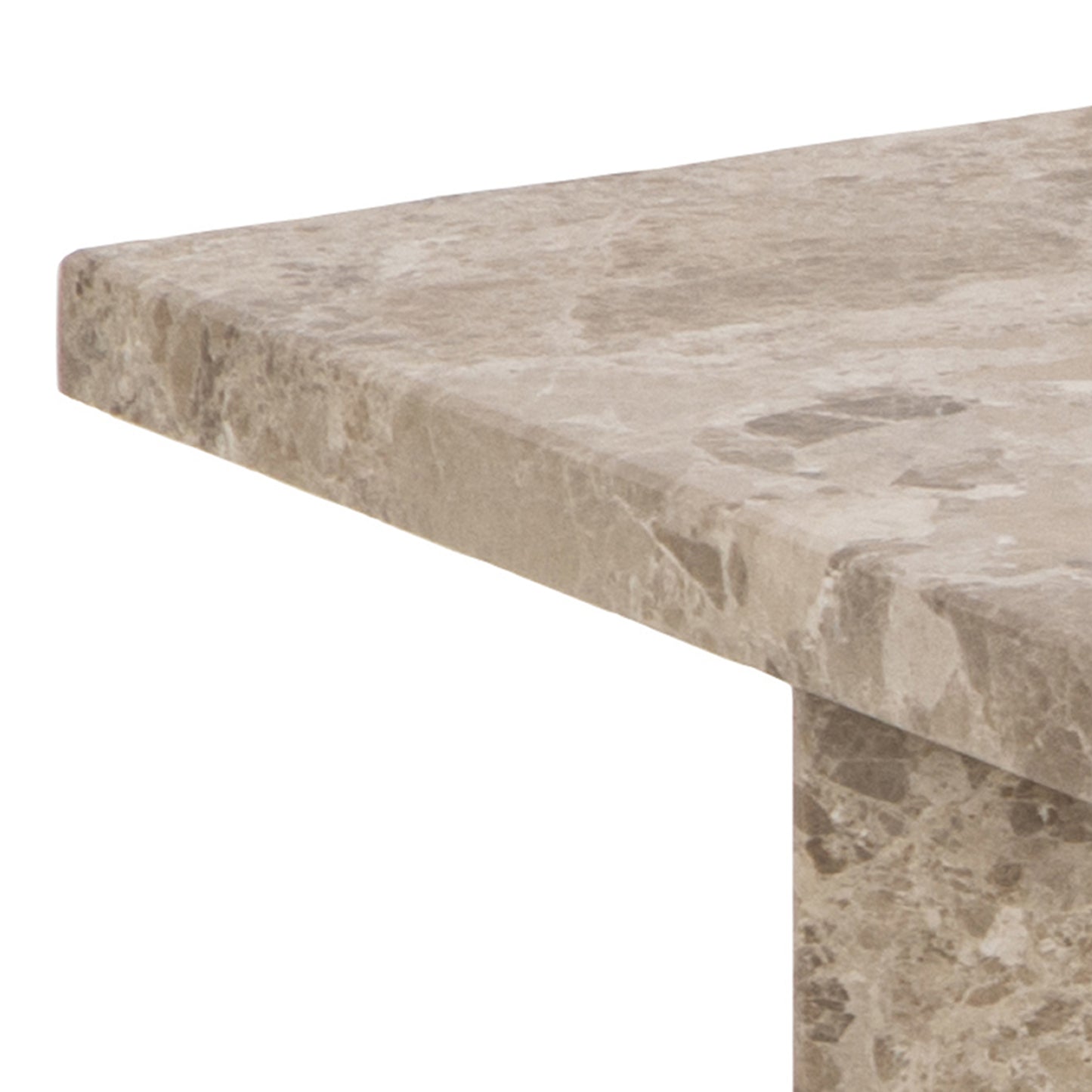 Vega Square Coffee Table in Brown Marble