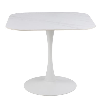 Malta Ceramic Square Dining Table in White