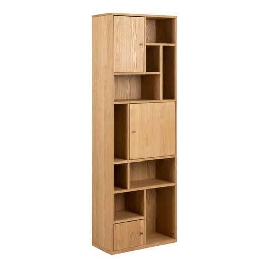 Rangoon 3 Door Bookcase in Oak