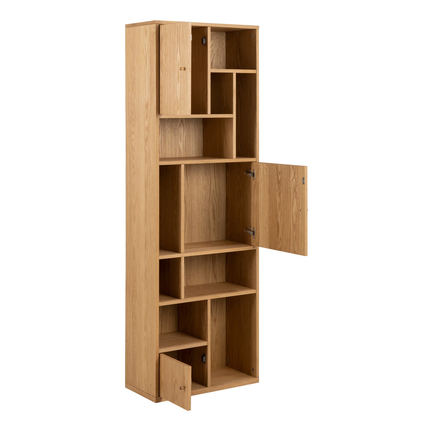 Rangoon 3 Door Bookcase in Oak