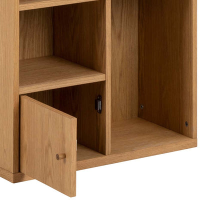 Rangoon 3 Door Bookcase in Oak