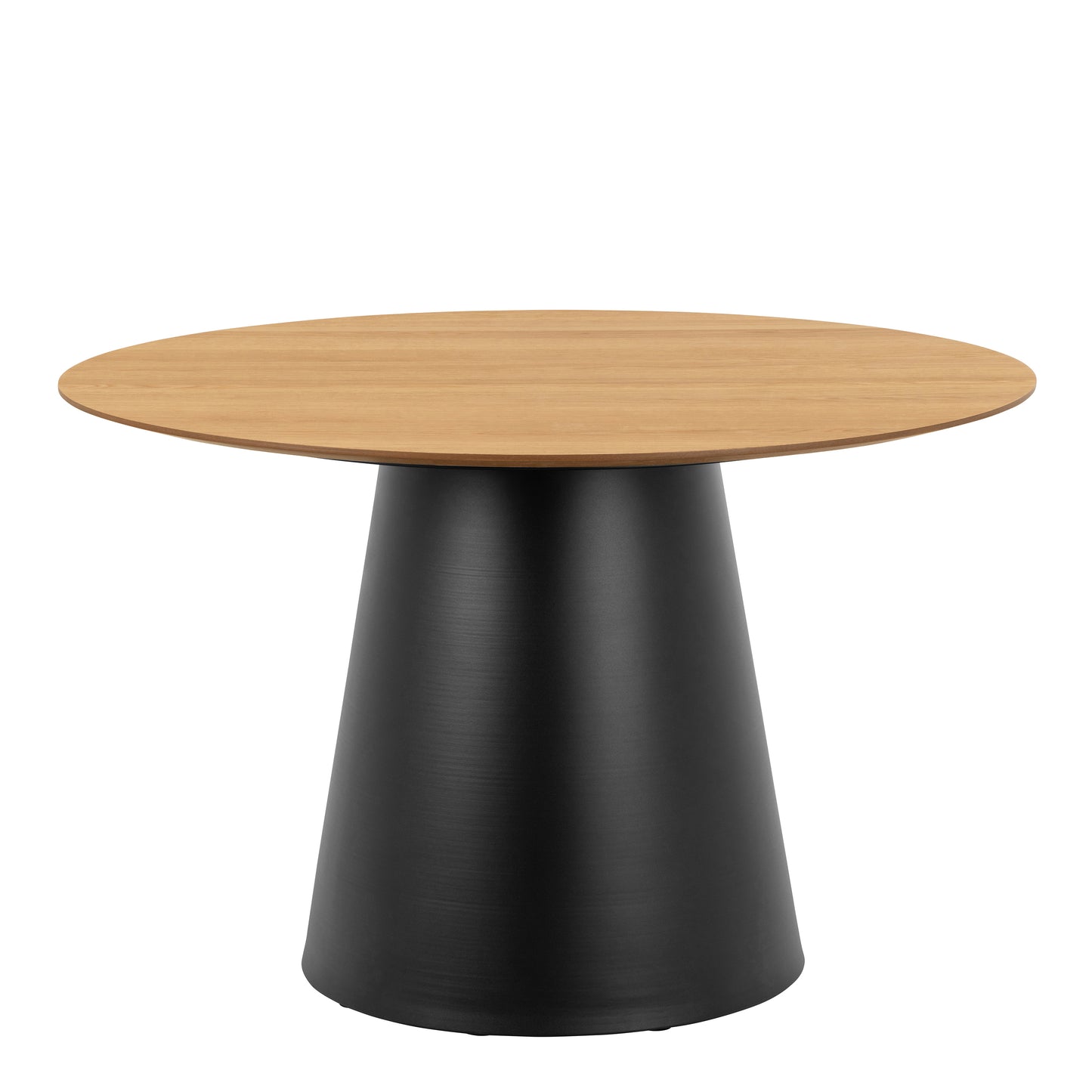 Soli Round Dining Table in Oak/Black 120x75cm