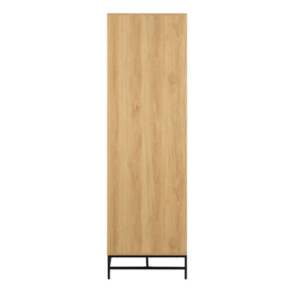 Albany Wardrobe 4 Doors in Black/Oak