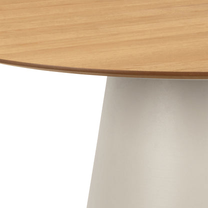 Soli Round Dining Table in Oak/Grey 120x75cm