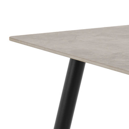 Wicklow Rectangular Dining Table in Grey/Black