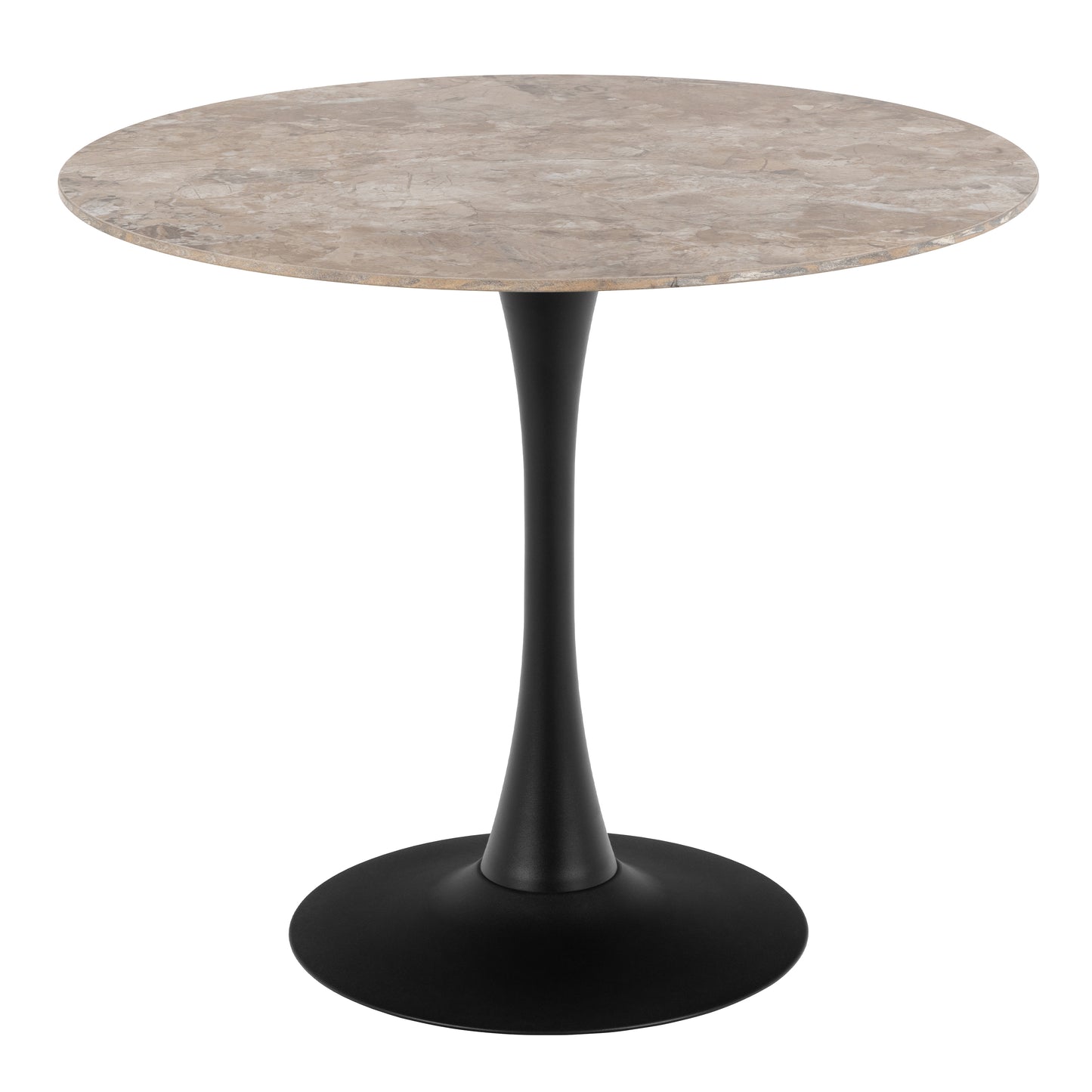 Malta Ceramic Round Dining Table Brown/Black 90x75 cm