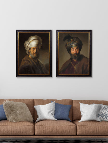 c.17th Century Rembrandt's Oriental Gentlemen