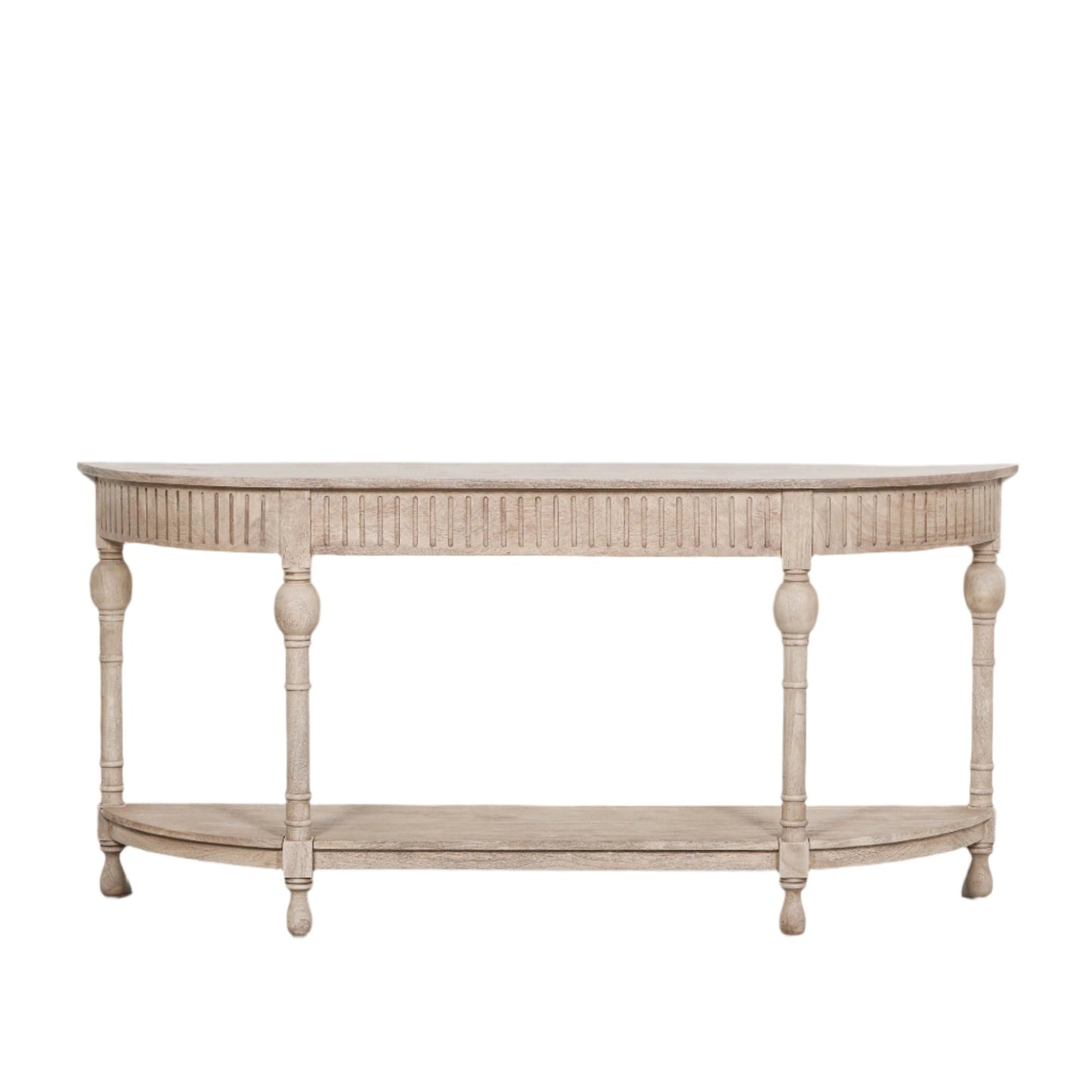 Acacia Wooden Curved Console