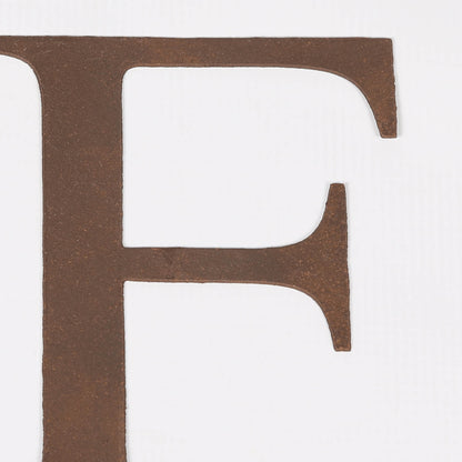 6" Rustic Iron Letter - F