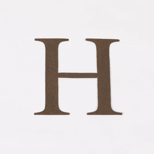 6" Rustic Iron Letter - H