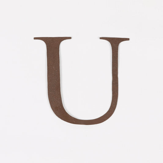 6" Rustic Iron Letter - U