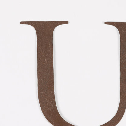 6" Rustic Iron Letter - U