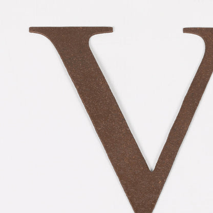 6" Rustic Iron Letter - V