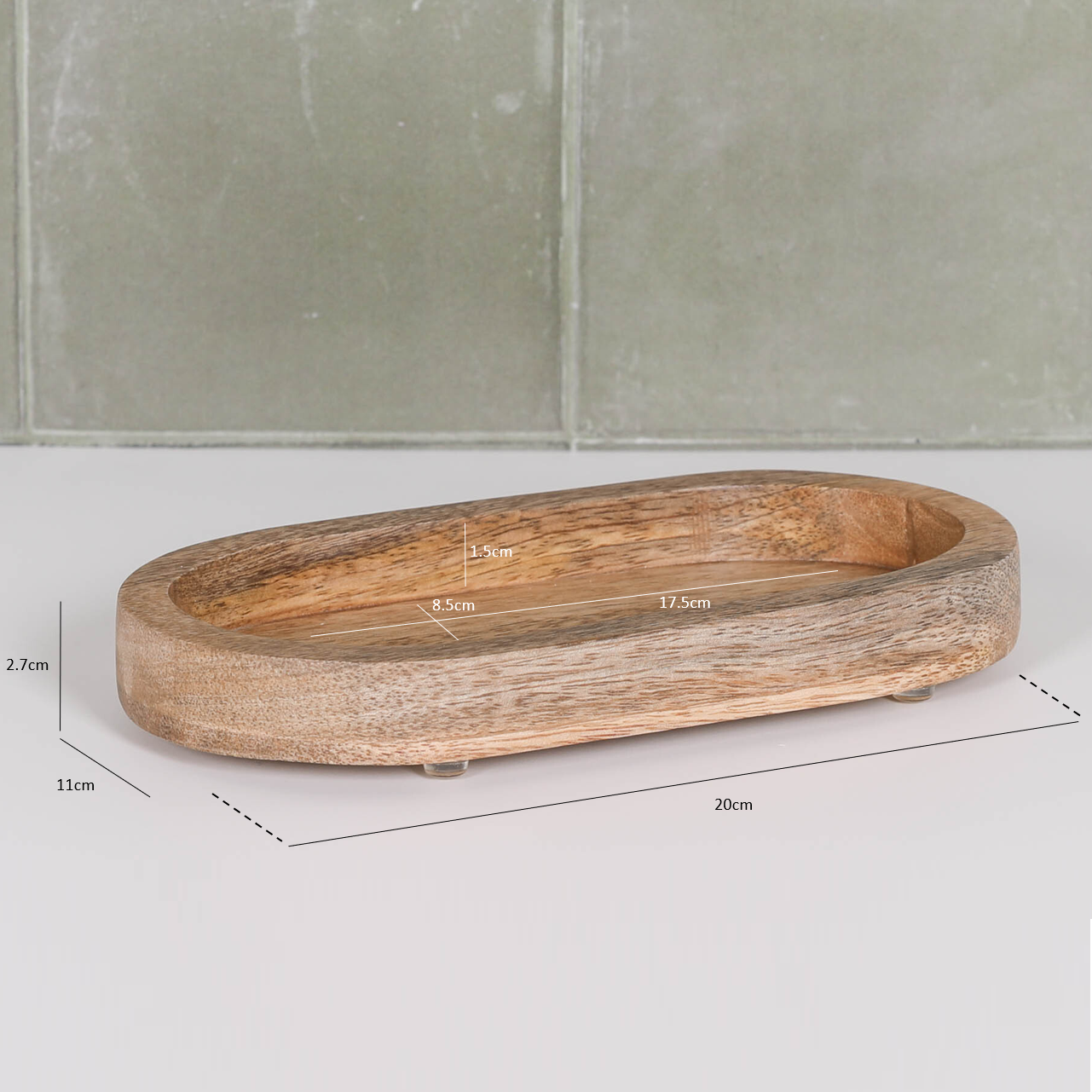 Mango Long Oval 20cm Tray