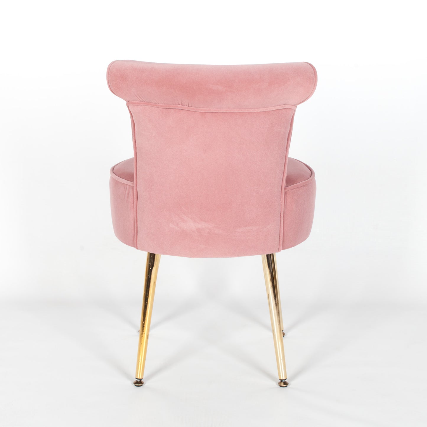 Pink Stool Bedroom Chair with Gold Legs