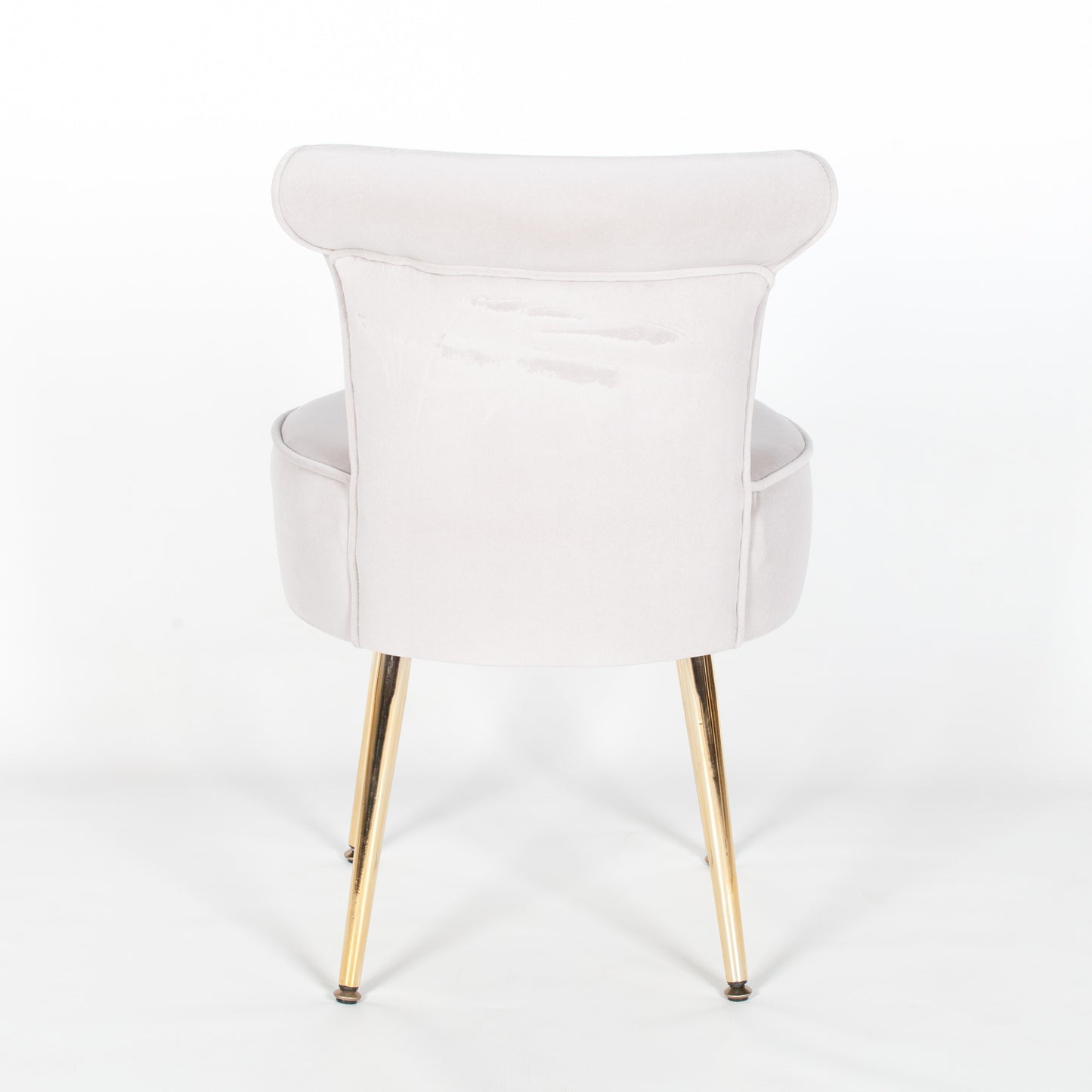 Grey Stool Bedroom Chair with Gold Legs