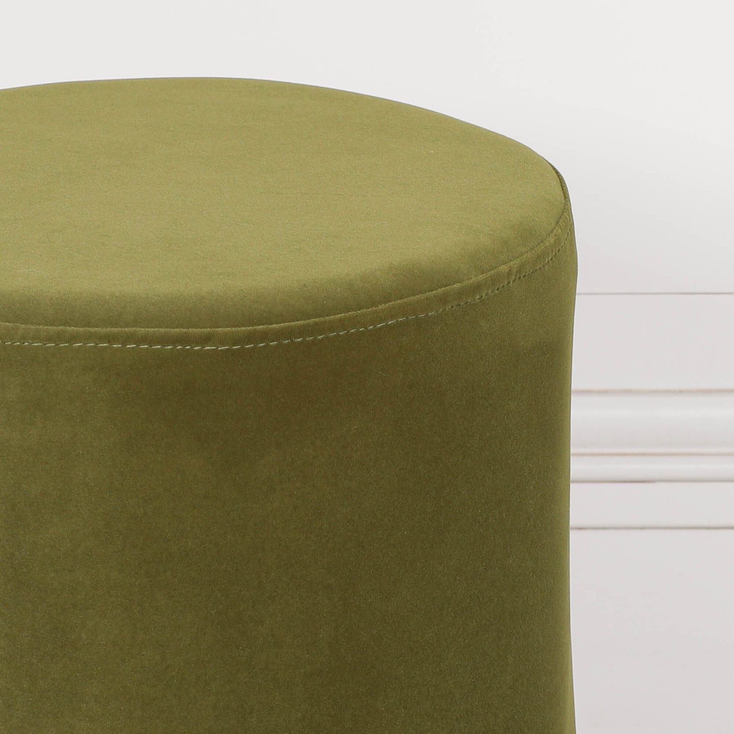 Olive Green Round Stool