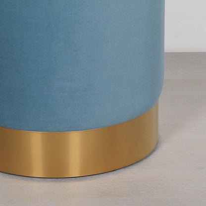 Ocean Blue Round Stool