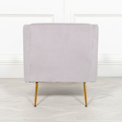 Grey Velvet Sofa Chair