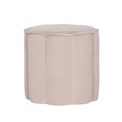 Natural Colour Velvet Round Stool