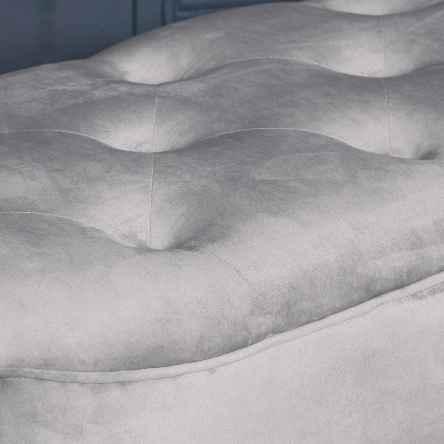 Grey Velvet Bench