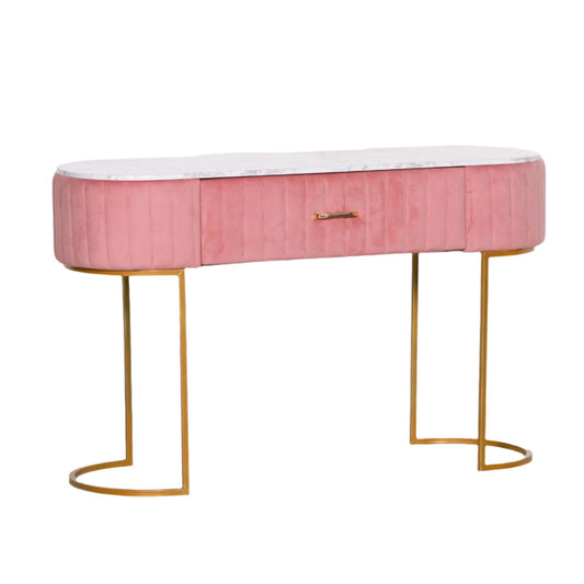 Pink Upholstered Dressing Table