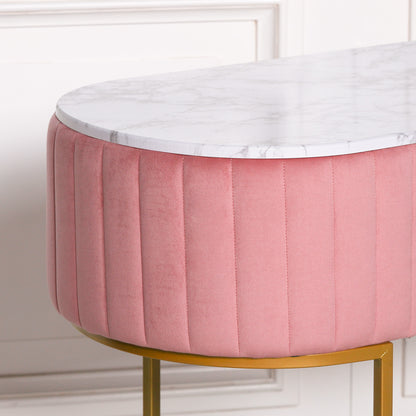 Pink Upholstered Dressing Table