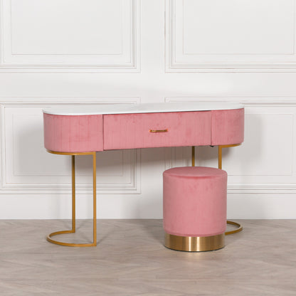 Pink Upholstered Dressing Table