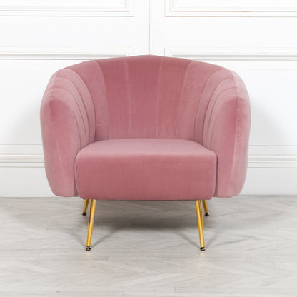 Pink Velvet Armchair