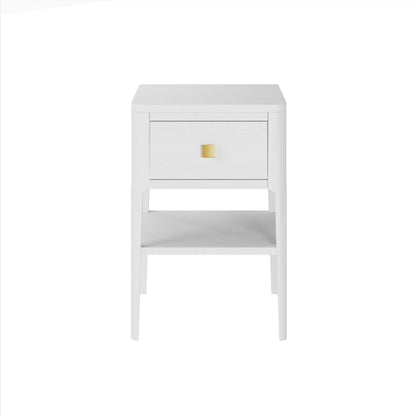 Amelie Bedside White one Drawer