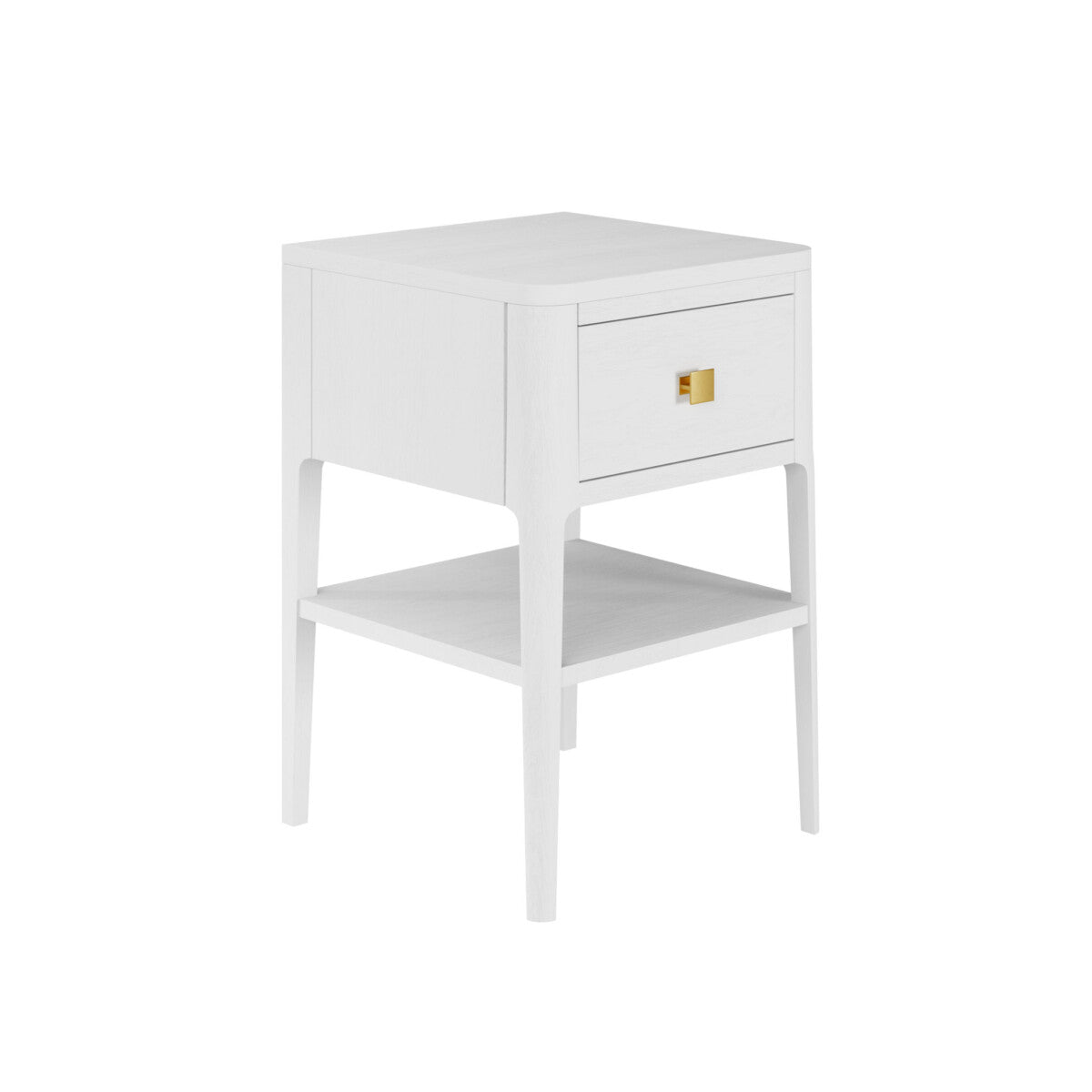 Amelie Bedside White one Drawer