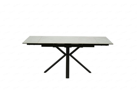 Amari Small Extending Table Grey Ceramic Marble