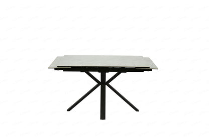 Amari Small Extending Table Grey Ceramic Marble