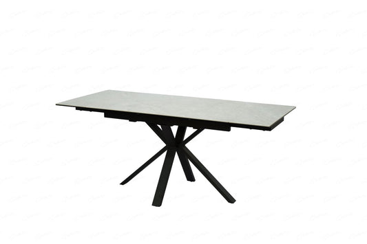 Amari Large Extending Table Grey Ceramic Marble