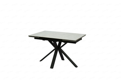 Amari Large Extending Table Grey Ceramic Marble