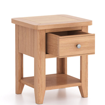 Lynar Natual Oak Lamp Table