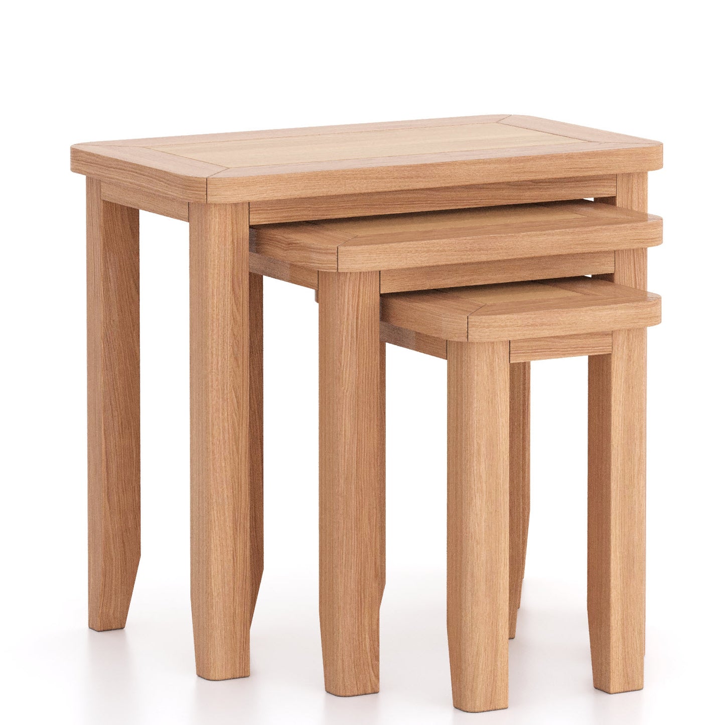 Lynar Natual Oak Nest of 3 Tables