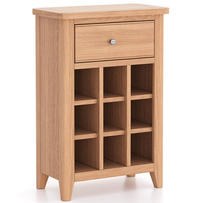 Lynar Natual Oak Wine Cabinet